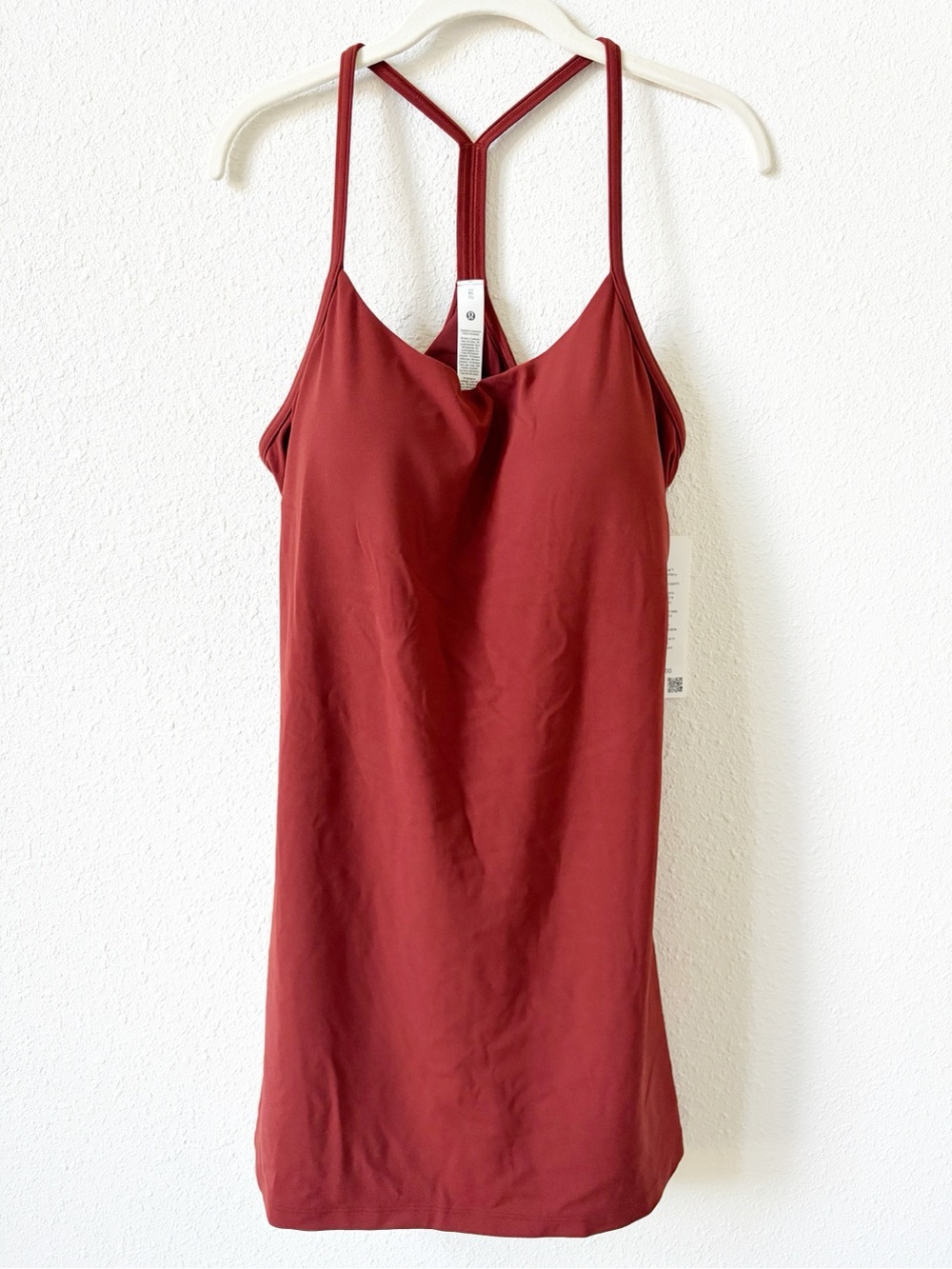 Lululemon Flow Y Dress B/C Cup Cranberry Charm Size XL Athleisure Sporty Tennis